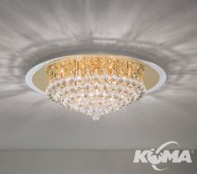  gloria kryształowa lampa sufitowa  9x40W złote kryształ k9