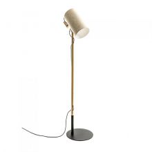 Oslo lampa stojąca 1x60W E27 jesion euro lakier biały/czarny abażur nr