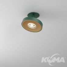 Kari_G/K oprawa wpuszczana zielona/złota 10W LED 2700K 840 lm 36° CRI>90 ściemnialna