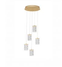 Phos oprawa wiszaca led 5x6W 1925lm 3000K złota matowa