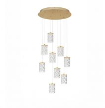 Phos oprawa wiszaca led 9x7W 3465lm 3000K złota matowa