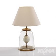 Nautica lampa stołowa z piaskiem z nad morza kol. brąz ziemisty 1x42W E27 