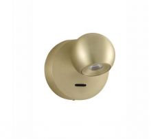 Sfera kinkiet led 6W 576lm 3000K złoty matowy