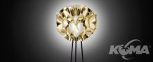 Flora lampa podlogowa 3x20W/E27 gold