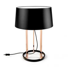 PREMIUM lampa stołowa miedziano/czarna 3x18W E27