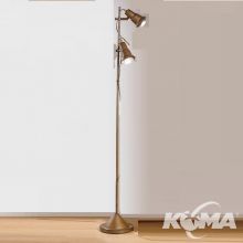 Loft lampa stojąca 2x42W R80 brąz ziemisty