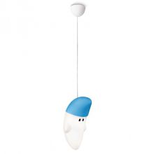 Buddy Moon lampa wisząca do pokoju dziecięcego 1x20W E27 + 2W LED 230V biała + elementy niebieskiego