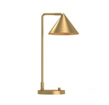 Remyck lampka biurkowa E27 12W szczotkowane złoto