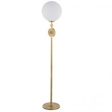 Dimaro  lampka stołowa  1x60W E27 +klosz biały opal  złoto matowe