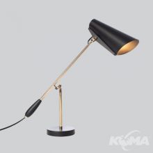 Birdy lampa stołowa 1x60W E27 230V czarna/mosiądz
