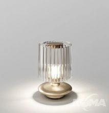 Tread lampka nocna E14 8W złoto mat/transparentne szkło
