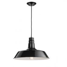 Osteria lampa wisząca czarna 1x60W E27
