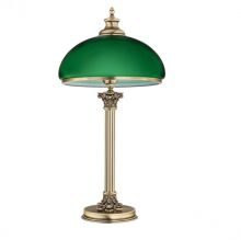 Messina  lampa gabinetowa  1x60W E27 patyna / zielony klosz