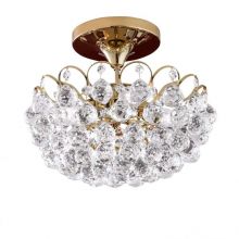 Cristal_klasik lampa sufitowa złota z kryształowymi kulami Asfour crystal  4x40W E14 