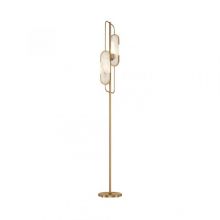 Marmo lampa podłogowa 2xG9 5W złota matowa 