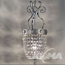 Elegantia oprawa oświetleniowa kryształ pół cięty 1x60W E27 chrom mat