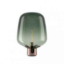 FLAR_Large lampa stołowa brązowa/turkusowa 1x25W LED E27 t30