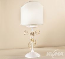 Jasmine stolowa lampa 1x42W E14 white/abazur
