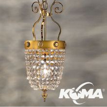 Elegantia 1 Oprawa oświetleniowa pół cięty kryształ 1x60W E27 G05 złoty mat