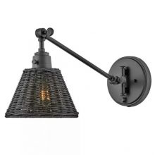 Arti kinkiet E27 12W czarny rattan