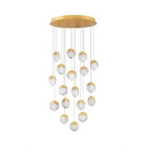 Alicia oprawa wisząca led 18x5W 3000K 5670lm ściemnialna złota matowa